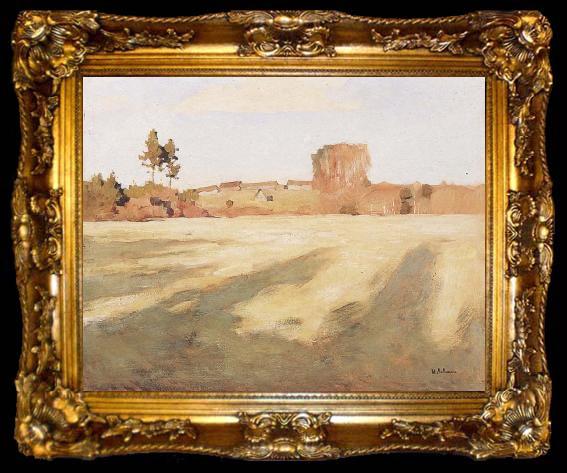 framed  Levitan, Isaak Abgemahtes field, ta009-2