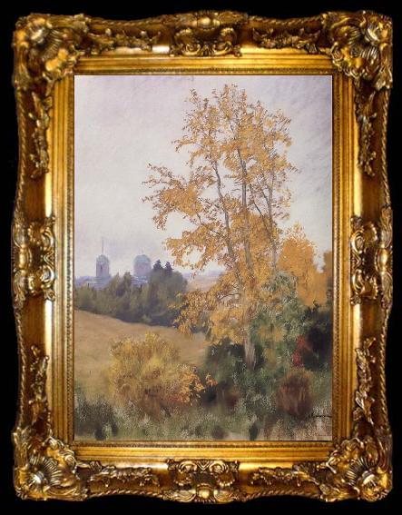 framed  Levitan, Isaak Antumn Landscape with Church, ta009-2