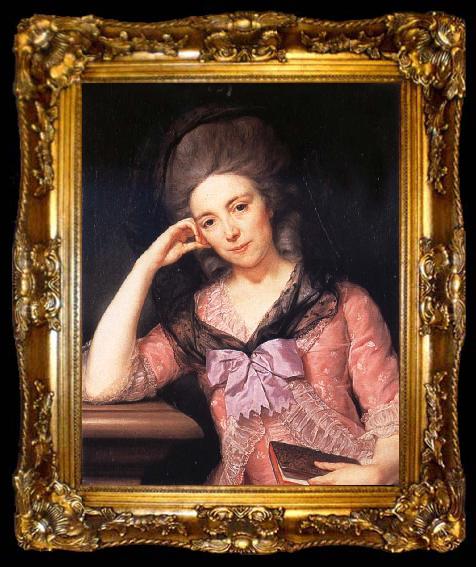 framed  Maron, Anton von Portrait of Elizabeth Hervey 4th Marchioness of Bristol, ta009-2