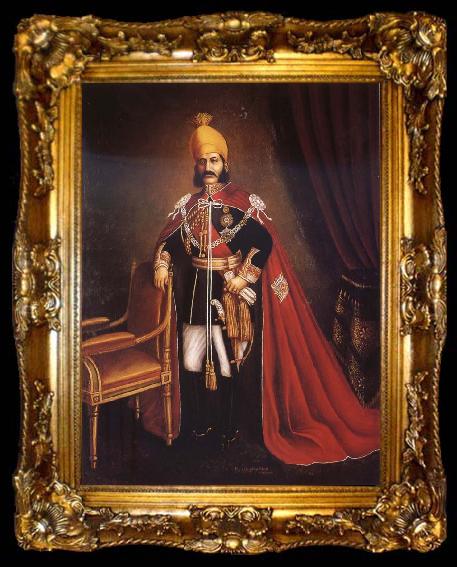 framed  Maujdar Khan Hyderabad Nawab Sir Mahbub Ali Khan Bahadur Fateh Jung of Hyderabad and Berar, ta009-2