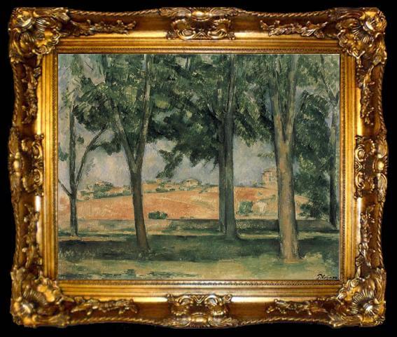 framed  Paul Cezanne Chestnut Trees at Jas de Bouffan, ta009-2