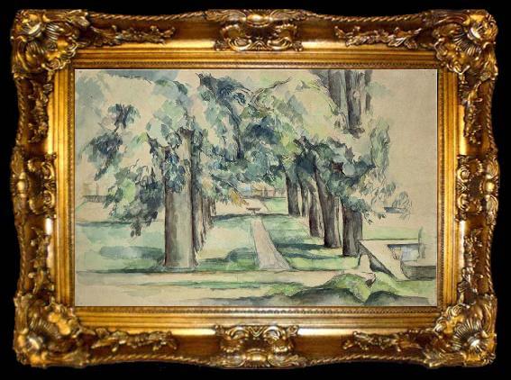 framed  Paul Cezanne Avenue of Chestnut Trees at Jas de Bouffan, ta009-2