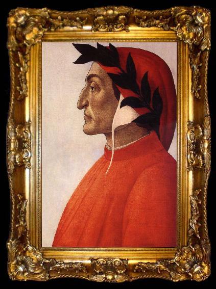 framed  Sandro Botticelli Portrat of Dante, ta009-2