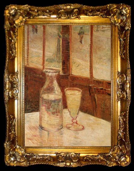framed  Vincent Van Gogh An absinthe glass and water decanter, ta009-2