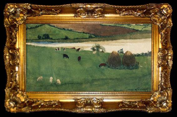 framed  William Stott of Oldham Haystacks, ta009-2