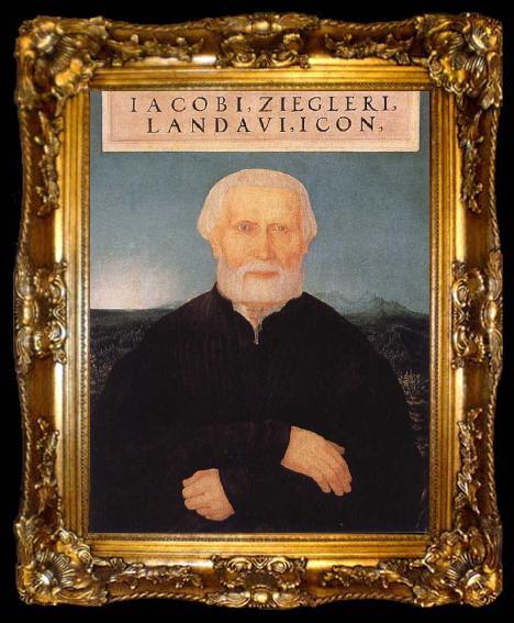 framed  Wolf Huber Portrait of Facob Ziegler, ta009-2