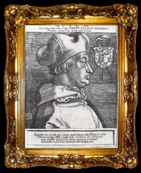 framed  Albrecht Durer Cardinal Albrecht of Bran-Denburg in portrait, ta009-2