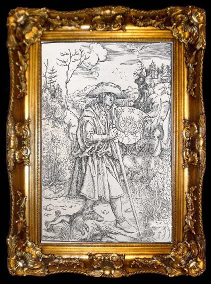 framed  Albrecht Durer Jean Charlier de gerson as a pligrim, ta009-2
