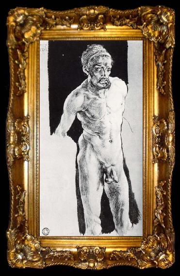 framed  Albrecht Durer Self-portrait in the nude, ta009-2