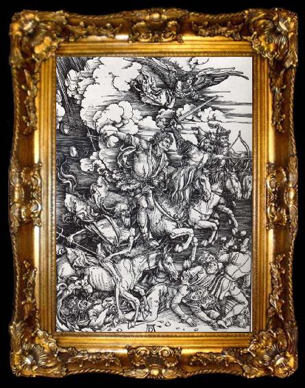 framed  Albrecht Durer The Four horsemen of the Apocalypse, ta009-2