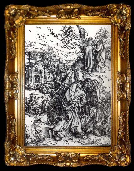 framed  Albrecht Durer The Angel with the key to the Bottomless Pit, ta009-2