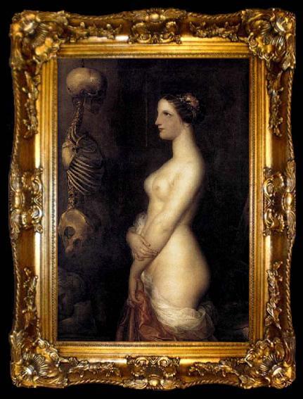 framed  Antoine Wiertz Two Young Girls or the Beautiful Rosine, ta009-2