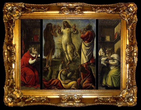 framed  BOTTICELLI, Sandro Transfiguration, St Jerome, St Augustine, ta009-2