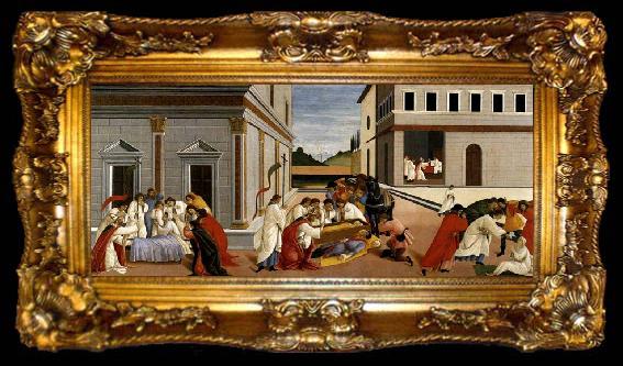 framed  BOTTICELLI, Sandro Three Miracles of St Zenobius, ta009-2