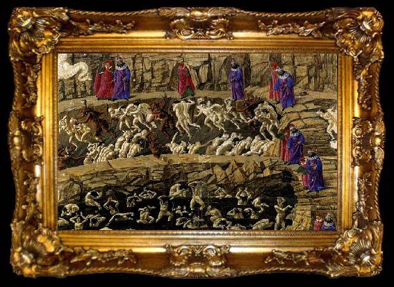 framed  BOTTICELLI, Sandro Inferno, Canto XVIII, ta009-2