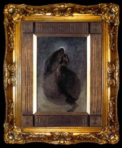 framed  Bernard Hall The Quest, ta009-2