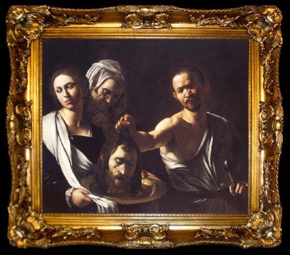 framed  Caravaggio Salome Receives the Head of Saint John the Baptist, ta009-2
