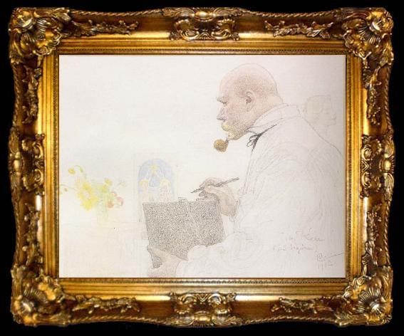 framed  Carl Larsson Self-Portrait, ta009-2