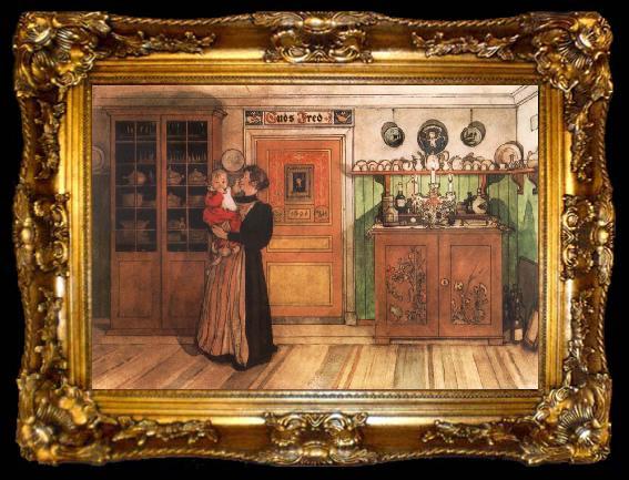 framed  Carl Larsson Tuixt Christmas and New Years, ta009-2
