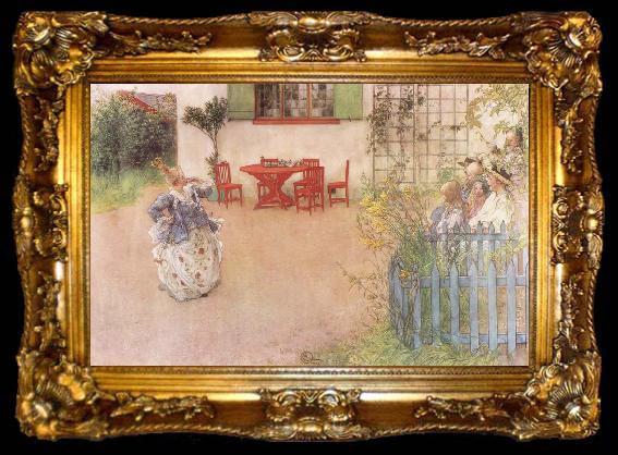 framed  Carl Larsson Lisbeth Playing the Wicked Princess, ta009-2