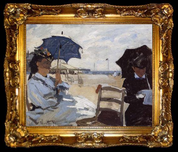 framed  Claude Monet The Beach at Trouville, ta009-2