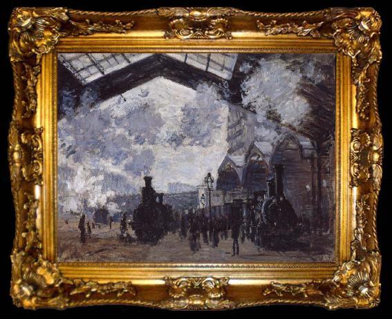 framed  Claude Monet The Gare St Lazare, ta009-2