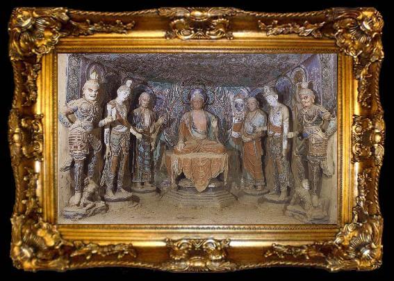 framed  Dennis Miller Bunker Buddha and bodhisattva-s, ta009-2