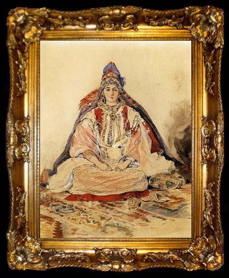 framed  Eugene Delacroix Jewish Bride, ta009-2