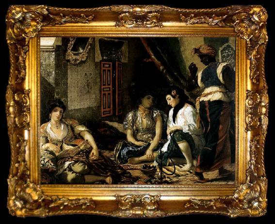 framed  Eugene Delacroix The Women of Algiers, ta009-2