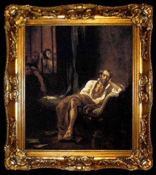 framed  Eugene Delacroix Tasso in the Madhouse, ta009-2