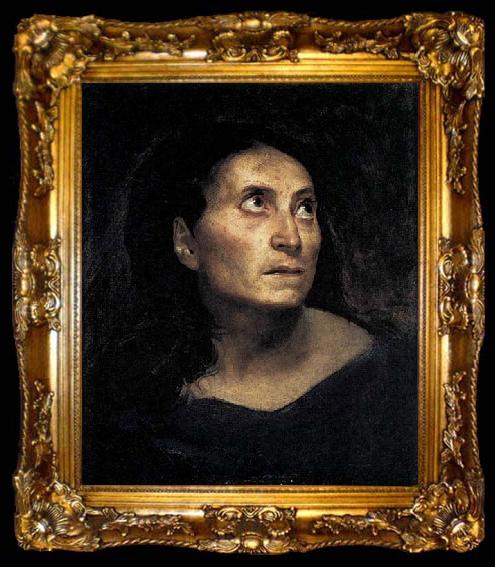 framed  Eugene Delacroix A Mad Woman, ta009-2