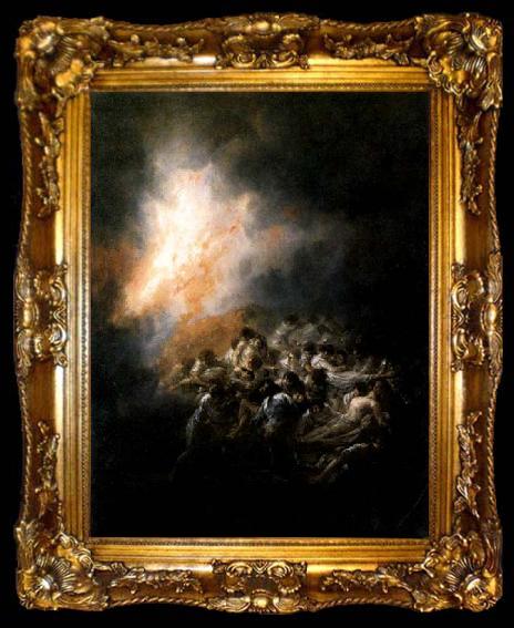 framed  Francisco de goya y Lucientes Fire at Night, ta009-2