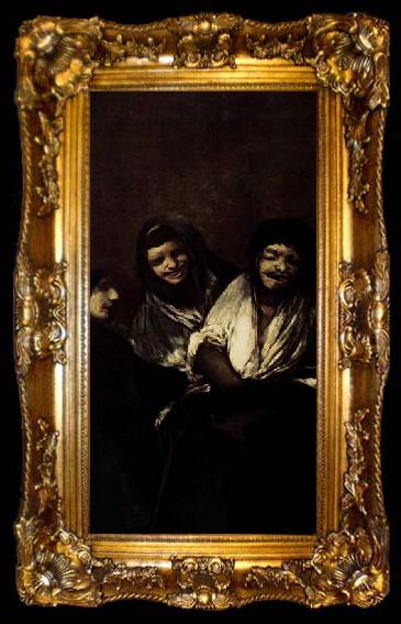 framed  Francisco de goya y Lucientes Two Women and a Man, ta009-2