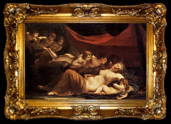 framed  Frank Blackwell Mayer The Sleep of Venus and Cupid, ta009-2