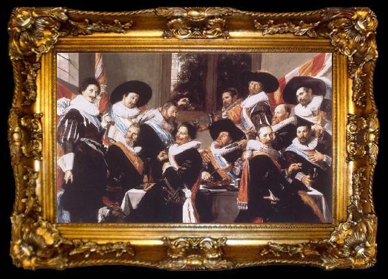 framed  Frans Hals Banquet of the Officers of the Civic Guard of St Adrian, ta009-2