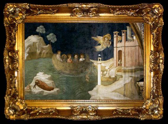 framed  GIOTTO di Bondone Mary Magdalene-s Voyage to Marseilles, ta009-2