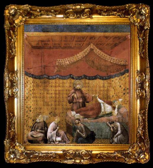 framed  GIOTTO di Bondone Dream of St Gregory, ta009-2