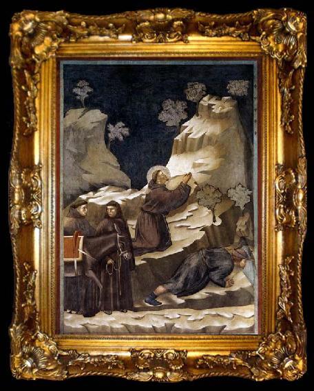 framed  GIOTTO di Bondone Miracle of the Spring, ta009-2