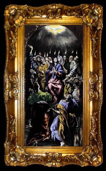 framed  GRECO, El The Pentecost, ta009-2
