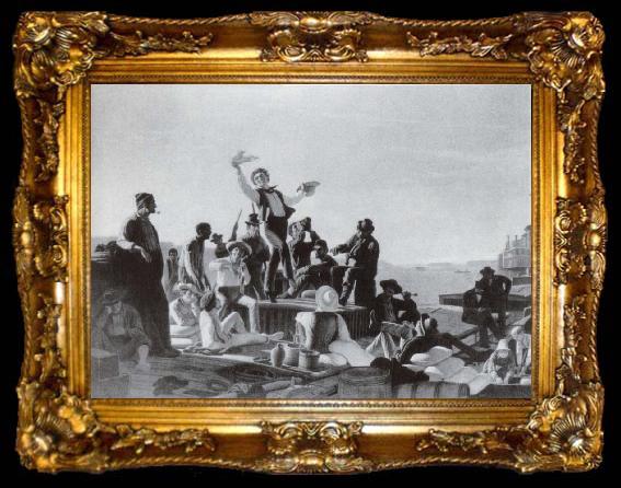 framed  George Caleb Bingham Die Frohhichen Bootsleute, ta009-2