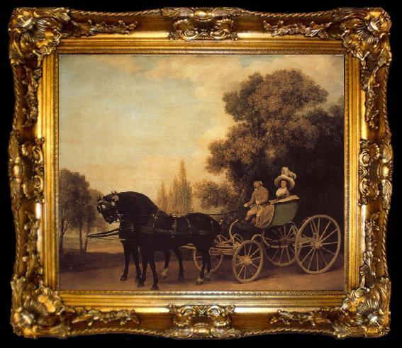 framed  George Stubbs A Gentleman Driving a Lady in a Phaeton, ta009-2