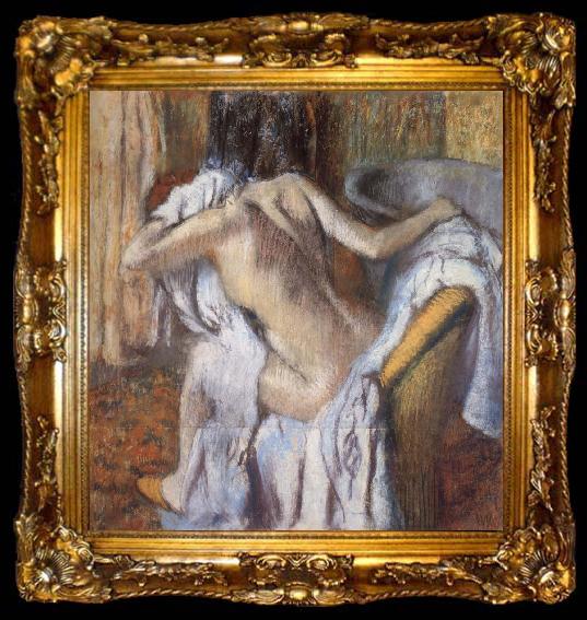 framed  Germain Hilaire Edgard Degas After the Bath,Woman Drying Herself, ta009-2