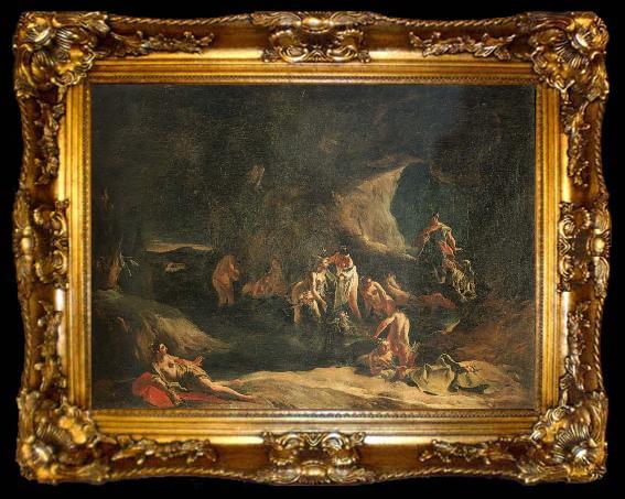 framed  Giovanni Battista Tiepolo Diana and Actaeon, ta009-2