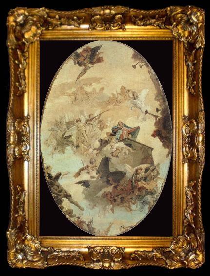framed  Giovanni Battista Tiepolo Miracle of the Holy House of Loreto, ta009-2