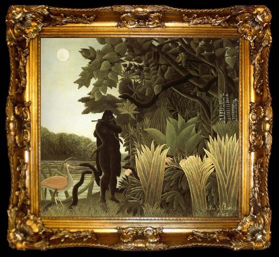 framed  Henri Rousseau The slangenbezweerder, ta009-2
