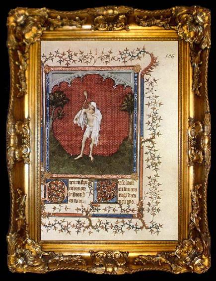 framed  Jacquemart de Hesdin The Fool, ta009-2