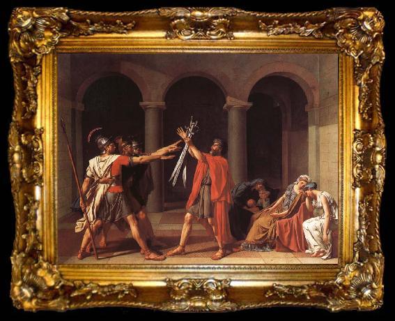 framed  Jacques-Louis David The oath of the Horatii, ta009-2