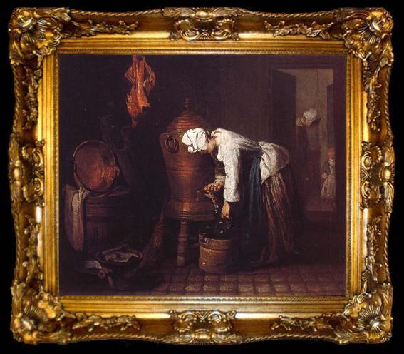 framed  Jean Baptiste Simeon Chardin The Water Urn, ta009-2