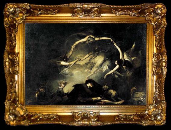 framed  Johann Heinrich Fuseli The Shepherd-s Dream, ta009-2