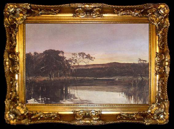 framed  John Ford Paterson Sunset,Werribee River, ta009-2